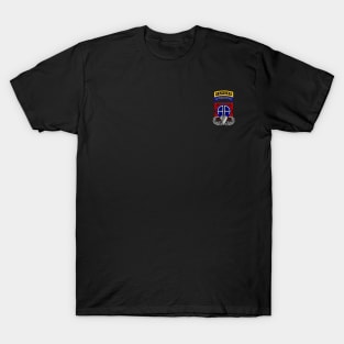 82nd Airborne Division with Ranger Tab- Distressed Veterans Day Gift T-Shirt